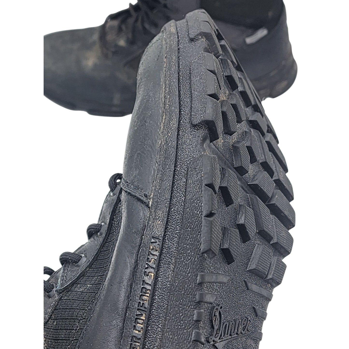 Danner Boots Lookout Side Zip 8" Mens 13 Black Tactical Combat Workwear 23824