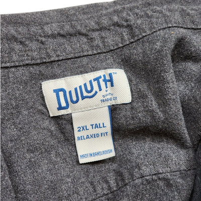 Duluth Trading Flannel Shirt 2XLT Tall Button Up Relaxed Long Sleeve Lumberjack