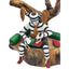 Kachina Southwestern Native American Style Koshare Clown Watermelon Wood Carving