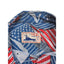 Huk Fishing Shirt Men Medium Patriotic Red White Blue Marlin Flags Button Down