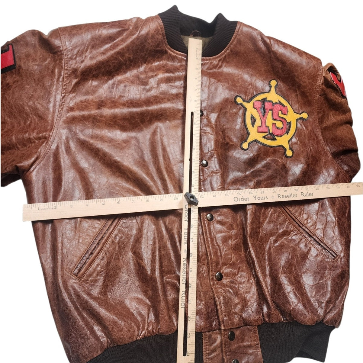 Yosemite Sam Jacket Looney Tunes Vintage Leather Richards Bomber Mens XL Y2K