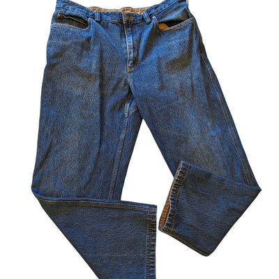Duluth Trading Jeans Men 38x30 Blue Denim Workwear Pant Durable Rugged Carpenter