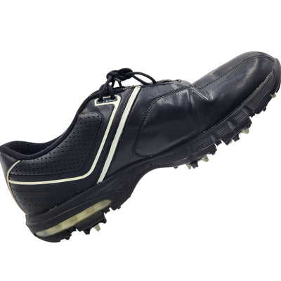 Nike Golf Shoes Mens 9 Air Rival Plus Black Leather Spiked Cleats 552083-001