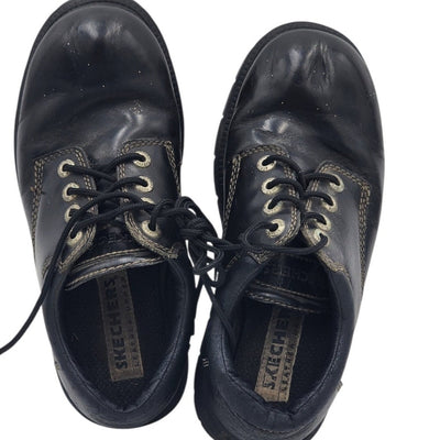 Skechers Leather Shoes Lace Up Mens 8 Rugged Lug Sole Work Casual SN6790 Oxford