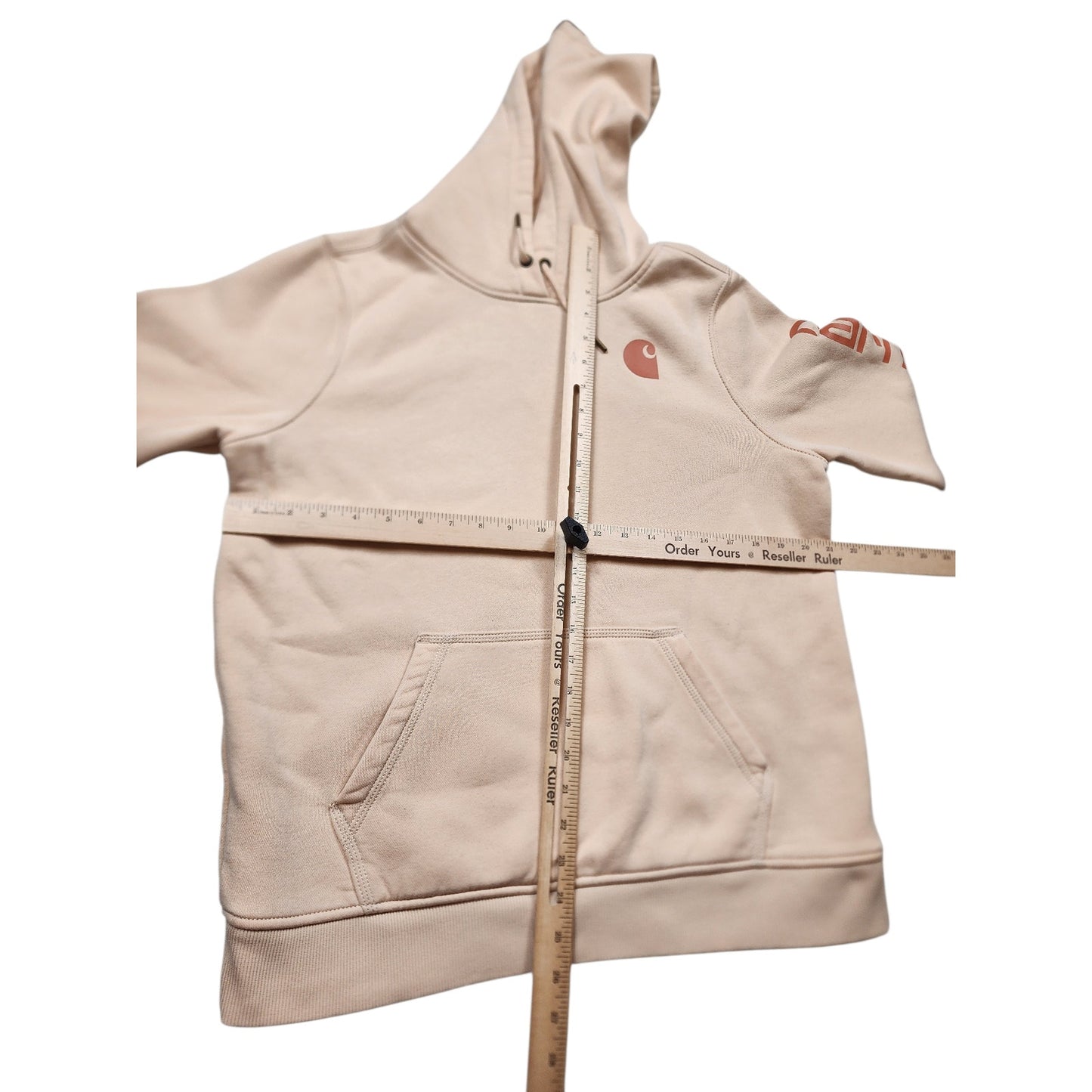 Carhartt Hoodie Womens Large Relaxed Fit Pullover Logo Sleeve Workwear Casual