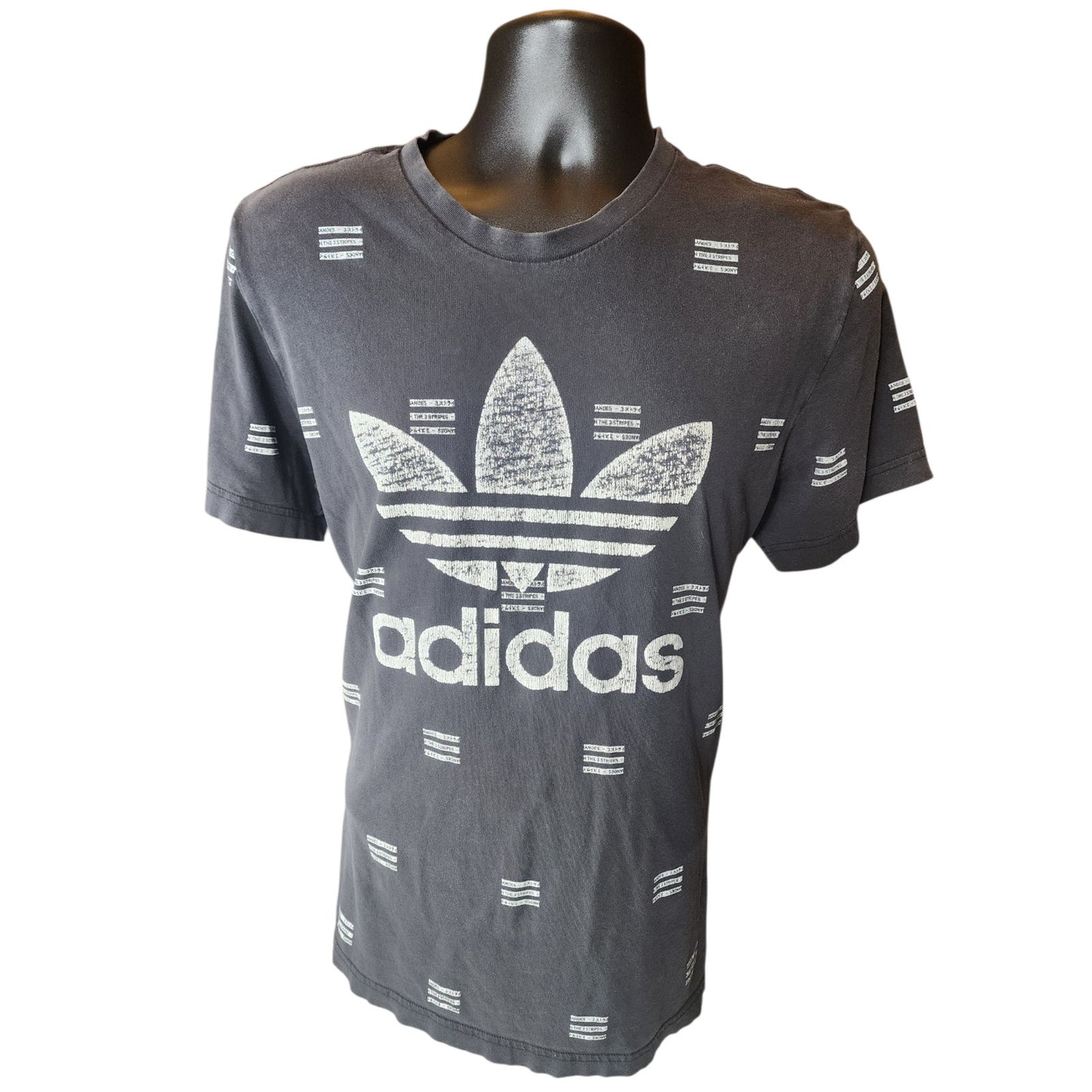 Adidas T Shirt Men Small Youth XL Trefoil Logo Graphic Streetwear Short Sleeve