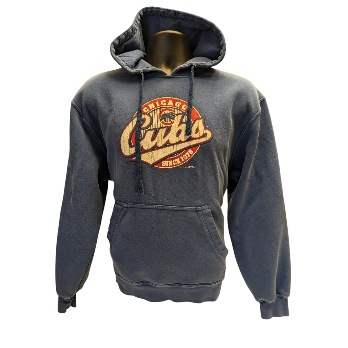 Chicago Cubs Hoodie Men Large Pullover Sweatshirt Gear for Sports Vintage Look