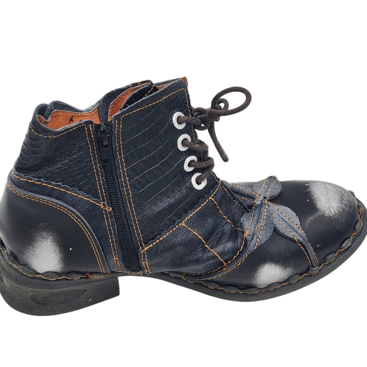 TMA EYES Ankle Boots Mens 8 Leather Germany Punk Grunge Boho Vintage Inspired