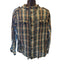 New Look Hoodie Mens Medium/Large Blue Plaid Lightweight Hooded Jacket British