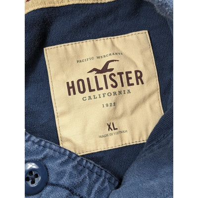 Hollister Henley Sweatshirt Mens Large Womens XL Hooded Pullover Surf San Diego