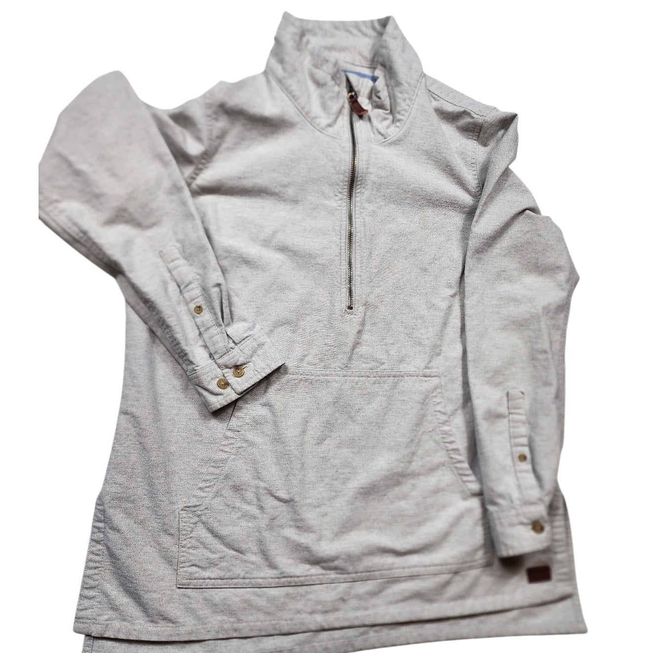 LL Bean Pullover Mens Medium Sweatshirt Quarter Zip Outdoor Casual Hiking Rugged