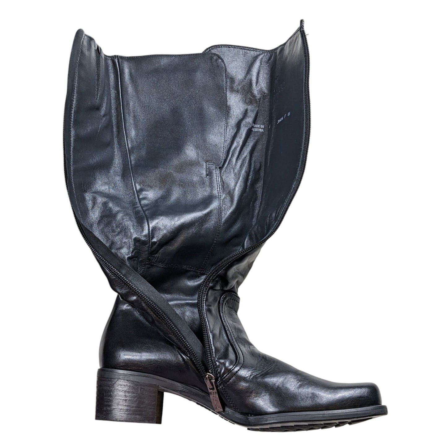 Paul Green Boots Womens 6.5 Leather Knee High Tall Riding Buckle Equestrian