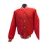 Vintage Butwin Red Satin Varsity Jacket Adult Large USA Snap Front Preppy