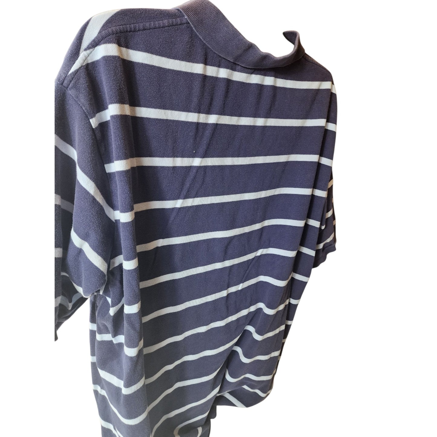 Polo Ralph Lauren Men 3XLT Tall Striped Polo Shirt Navy Cotton Short Sleeve