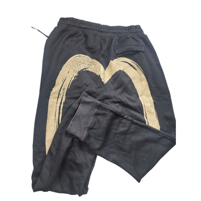 Evisu Heritage Sweatpants Brushstroke Logo Joggers Mens XXL Streetwear Lounge