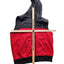 Polo Ralph Lauren Vest Men XL Puffer Red Black Hooded Full Zip Pony Fleece Gilet