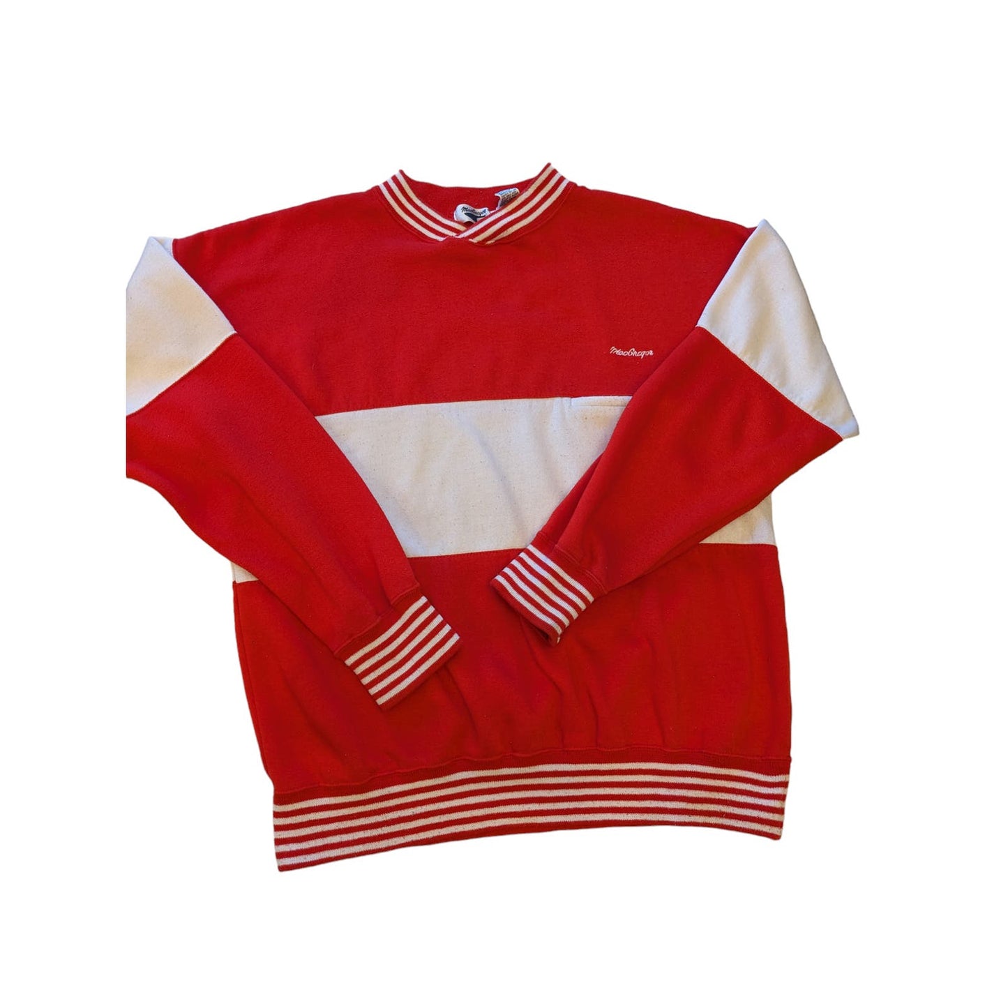Vintage MacGregor Sweatshirt Mens XL Retro 80s Colorblock Pullover Streetwear