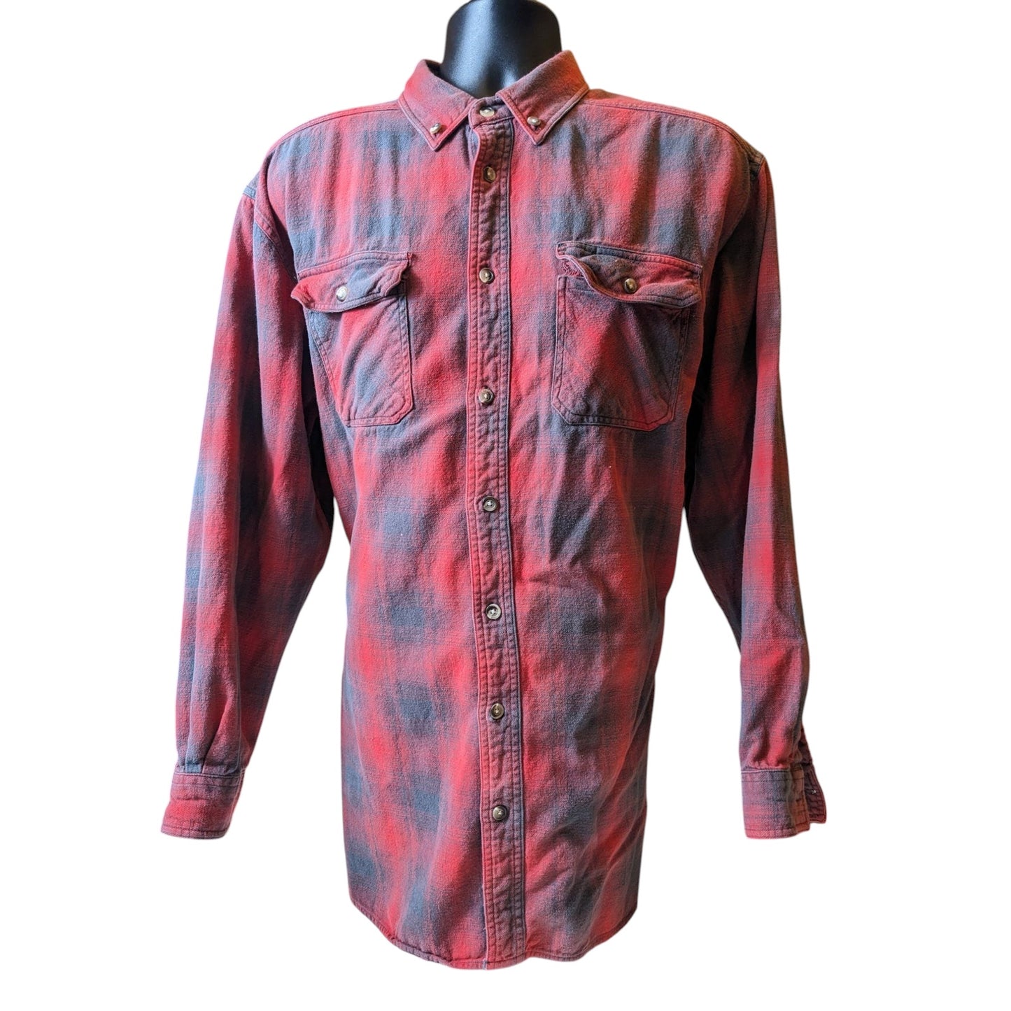 Field N Forest Shirt Men 2XLT Tall Plaid Flannel Cotton Long Sleeve Vintage