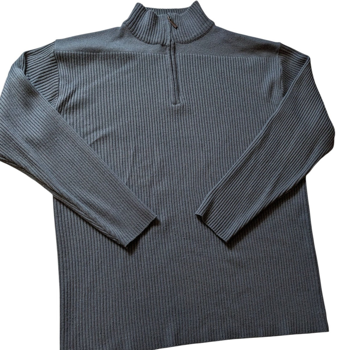 Bachrach Sweater Mens XL Ribbed Mock Neck Pullover Wool Knit Acrylic Cashmere