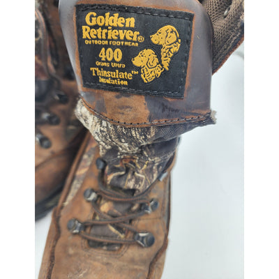 Golden Retriever Boots Men 9M 400G Hiking Hunting Waterproof Camo Oil Slip 4668