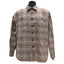 Wrangler Mens XL Brown Flannel Shirt Long Sleeve Button Down Plaid Workwear