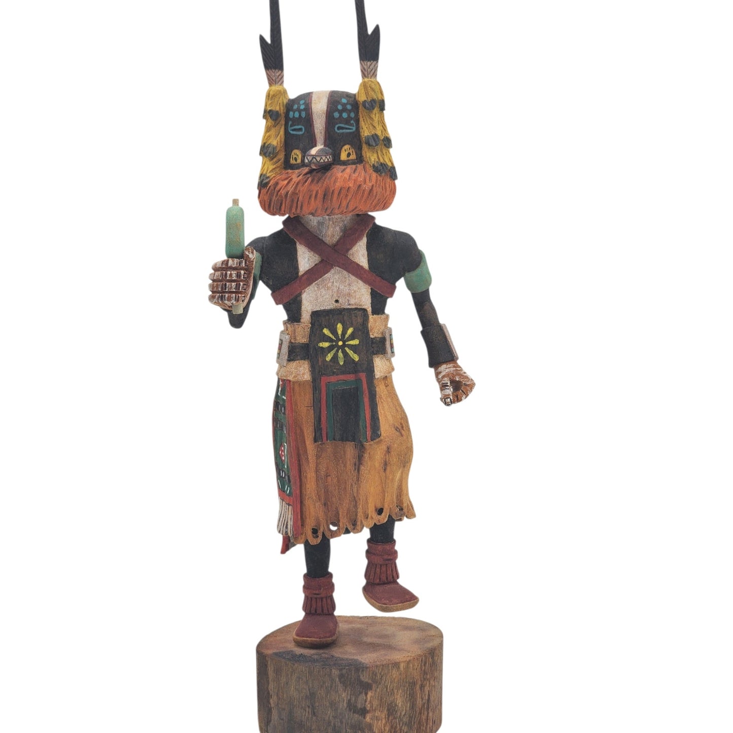 Hopi Kachina Badger Signed Gai-nah-ne Ray Jose Carved Native American Katsina 14