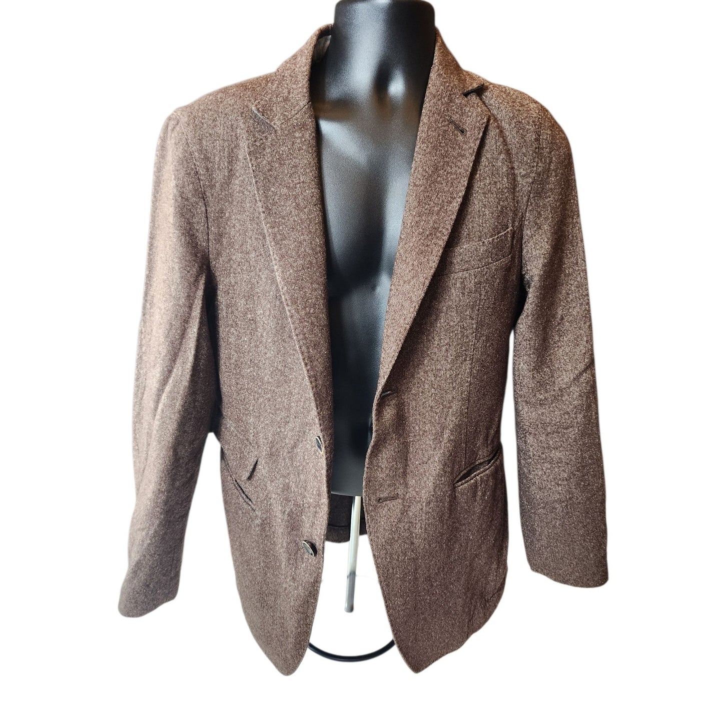 Scott James Blazer Mens Small 38 Wool Two Button Jacket Sport Coat Classic Tweed