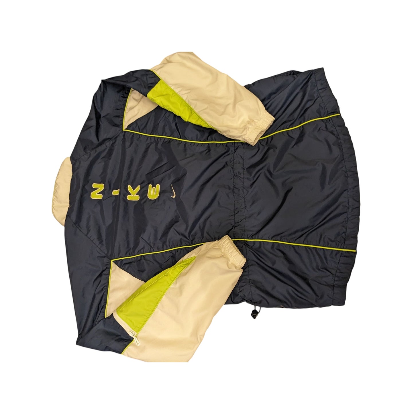 Nike Windbreaker Track Jacket Womens Medium 8-10 Zip 90s Style Spellout Logo