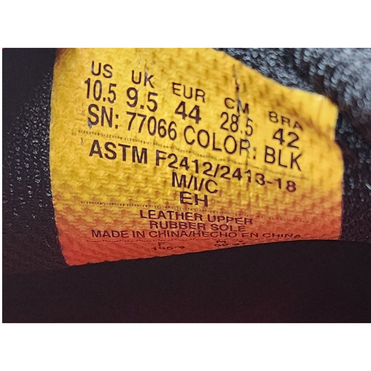 Skechers Shoes Men 10.5 Work Leather Slip On Safety Toe ASTM EH Industrial 77066