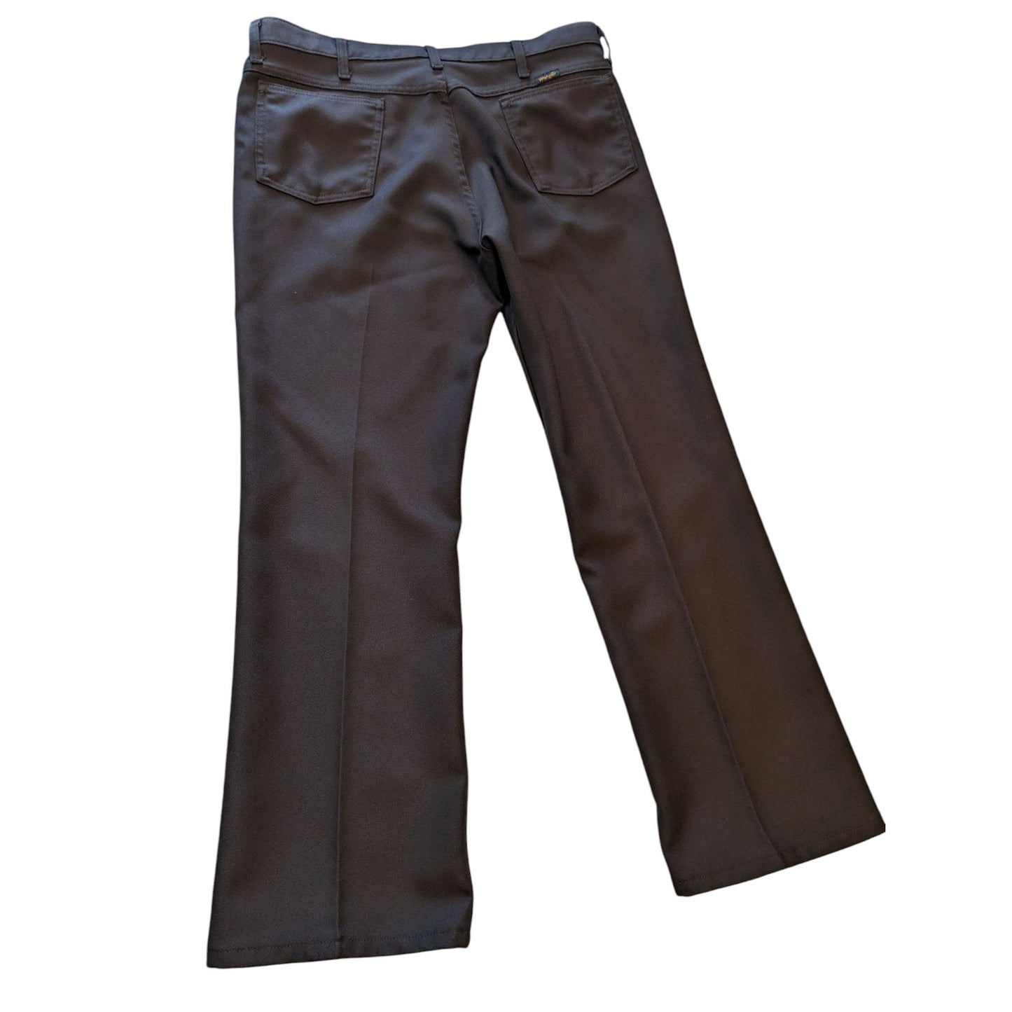 Wrangler Pants Mens 38x30 Brown Workwear Western Wrancher Polyester Trousers \\