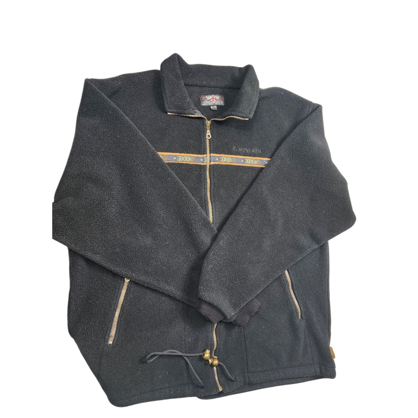 Vintage Sun Cruz Fleece Jacket XL Southwestern Style Tribal Aztec Canada Western