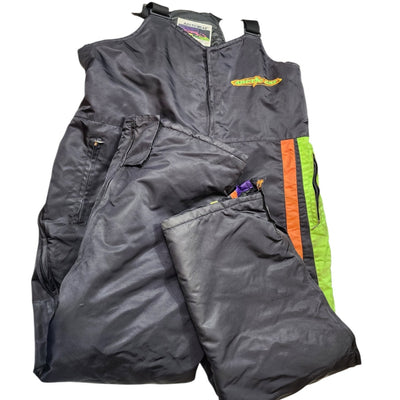 Arctic Cat Snow Bib Overalls Mens XL Arcticwear Lightning Pants Vintage 90s