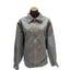 Cathy Daniels Denim Jacket Womens 1X Zip Front Blue Studded Cotton Spring