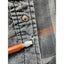 Levis Shirt Mens Large Gray Long Sleeve Pearl Snap Denim Look Distressed Rugged