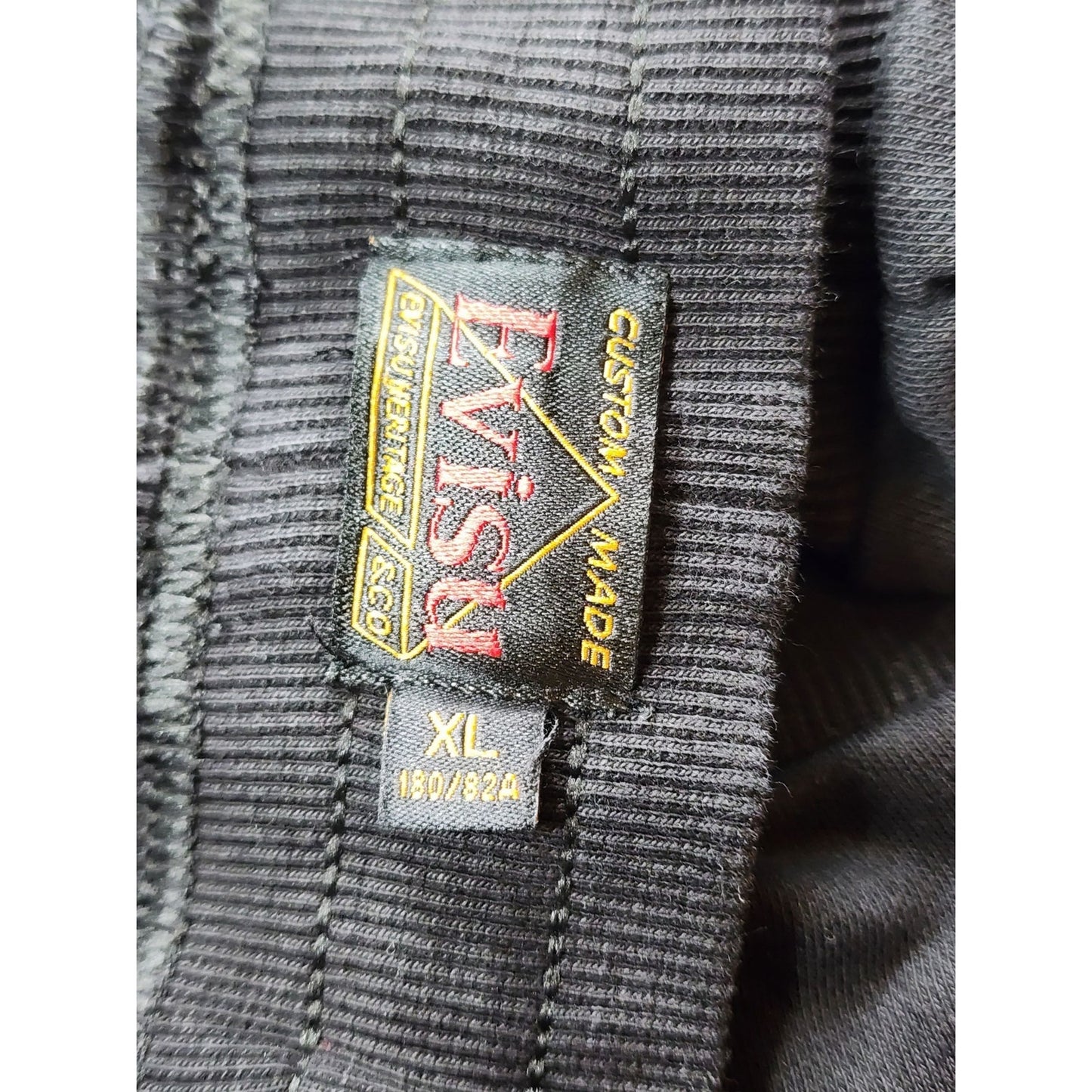 EVISU Heritage Custom XL Sweatpants Red Daicock Graphic Logo Streetwear Joggers