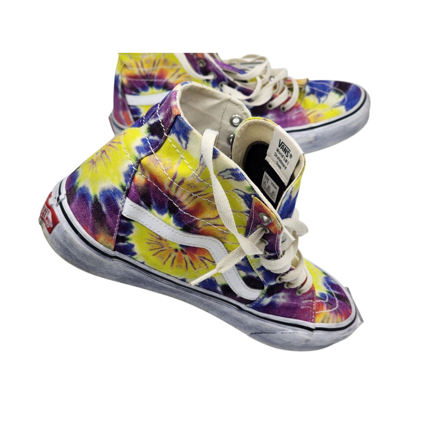 VANS Sk8 Hi Shoes Mens 11 Womens 12.5 Colorful Tie Dye High Tops Skate Sneakers