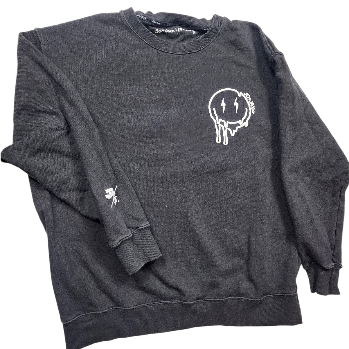 Jo+Jax Presley Choose Happy Sweatshirt XS Oversized XL Smiley Faces Street Dance