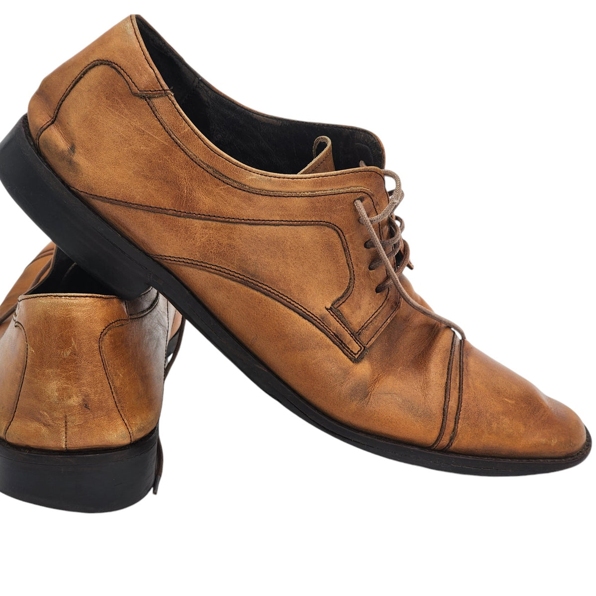 Johnston Murphy Shoes Oxford Dress Mens 11M Tan Leather Lace  display picture 1