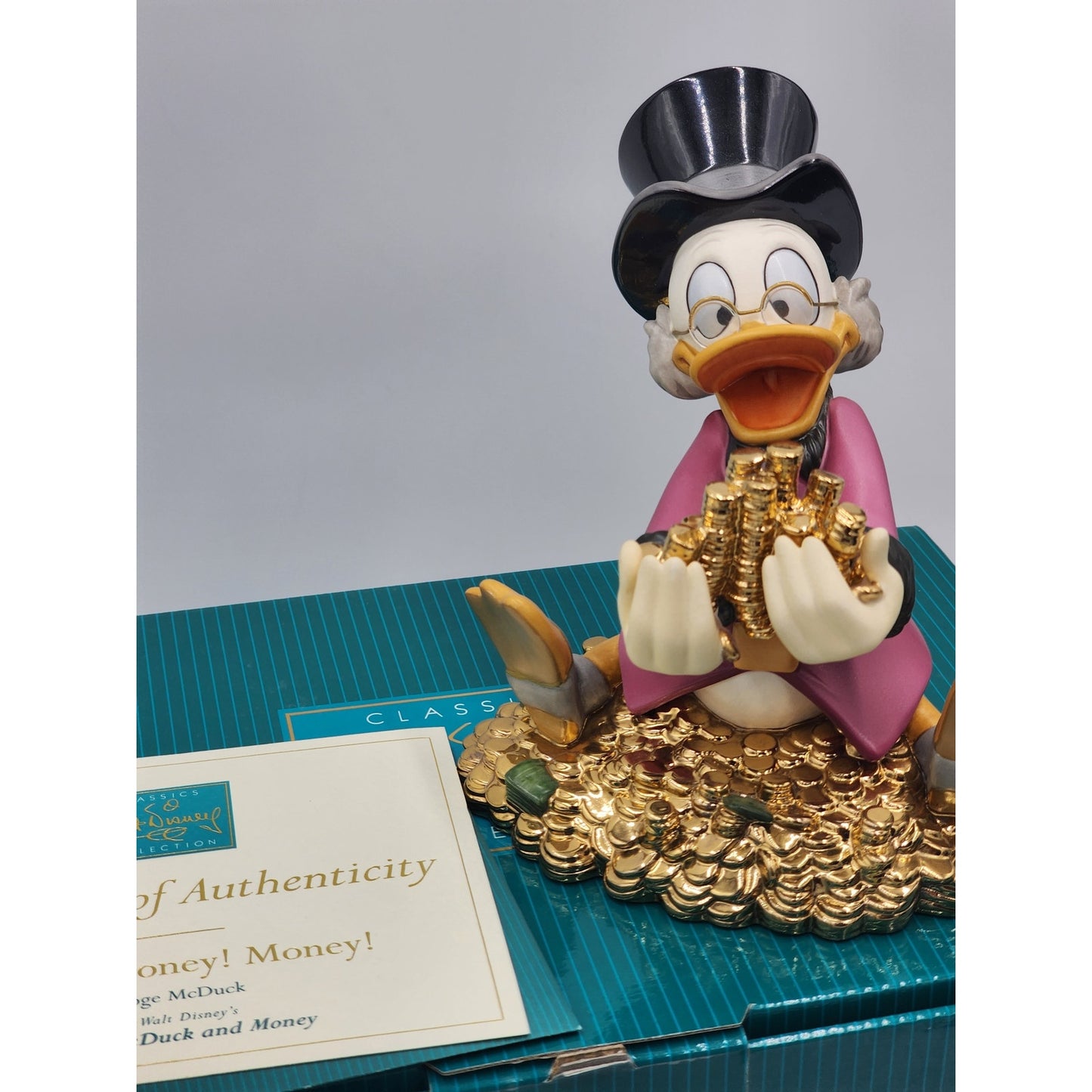 WDCC Scrooge McDuck Figurine Money! Money! Money! Disney Vintage Retired Box COA
