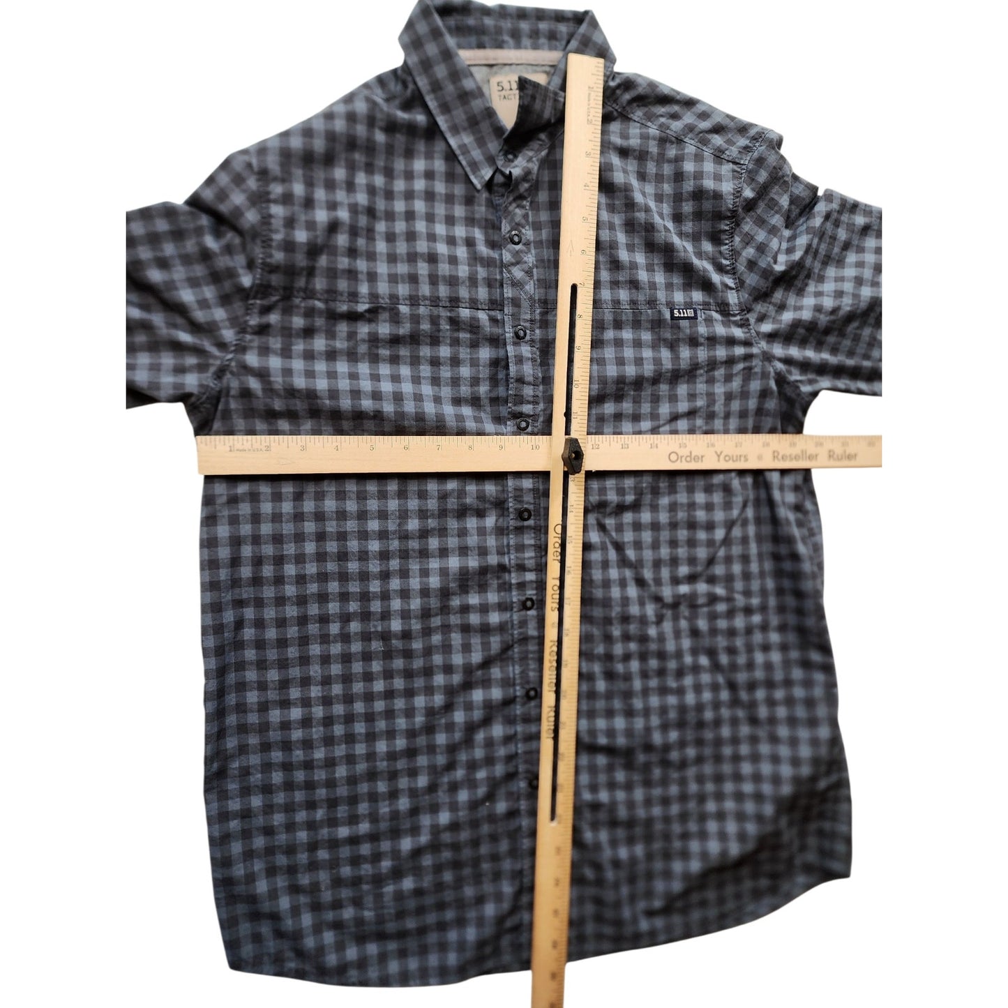 5.11 Tactical Mens Small Gray Plaid Long Sleeve Shirt Outdoor Hiking Casual