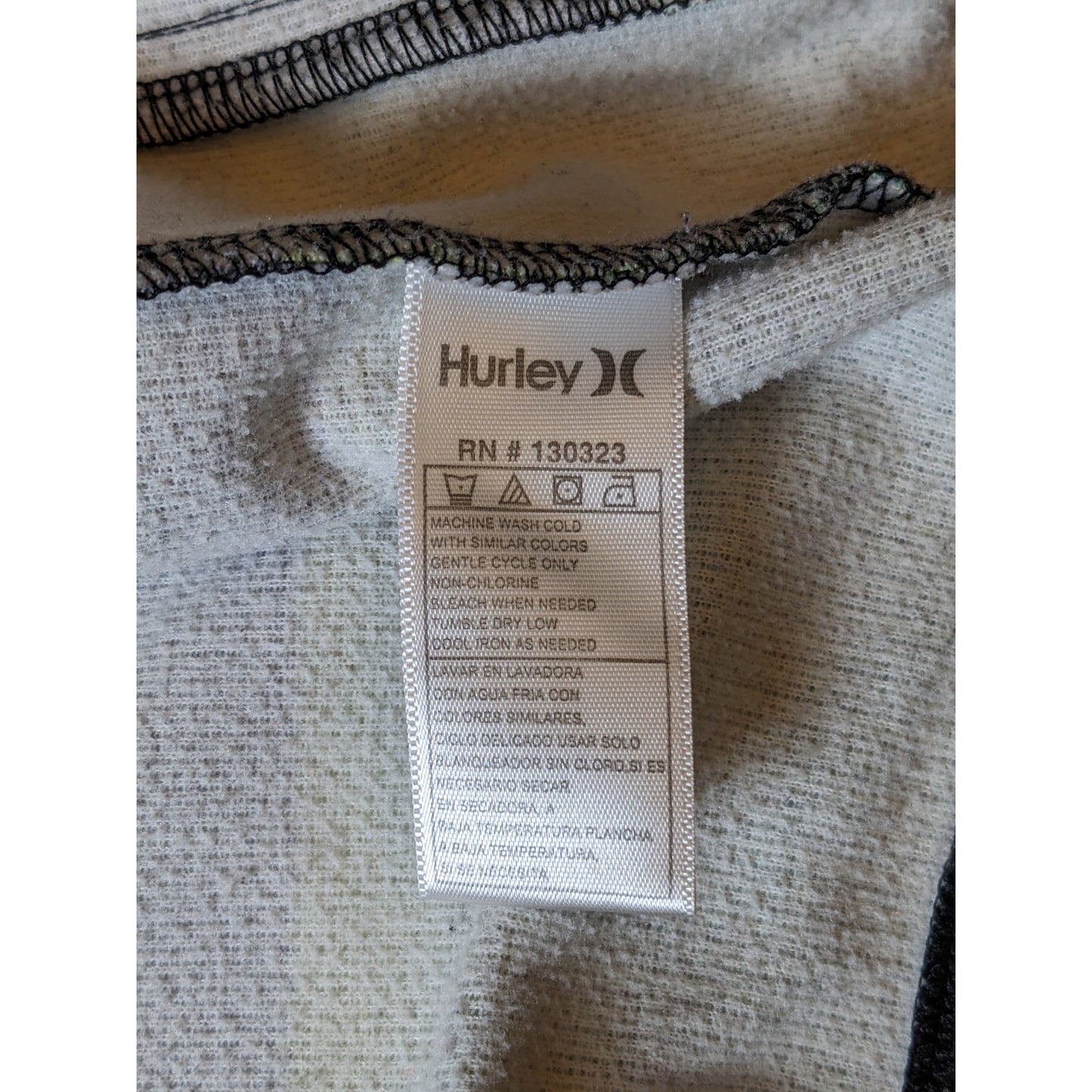 Hurley Hoodie Women Large Zip Graphic Jacket Y2K Style Streetwear Surf Skate