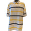 Karl Kani Gold Polo Shirt Mens 4X Golf White Yellow Black Stripes Short Sleeve