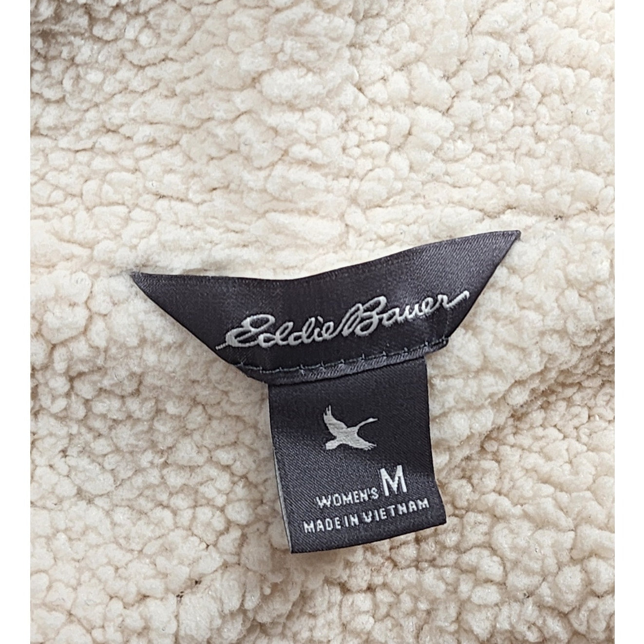 Eddie Bauer Buffalo Plaid Sherpa Lined Open Jacket Medium Cabin Flannel Shacket