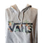 VANS Hoodie Womens Medium Floral Embroidered Raw Hem Cut Off Pullover Sweatshirt