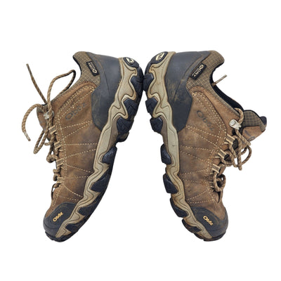 Oboz Shoes Womens 9 Waterproof Hiking Trail Low Leather Brown Trekking Outdoors
