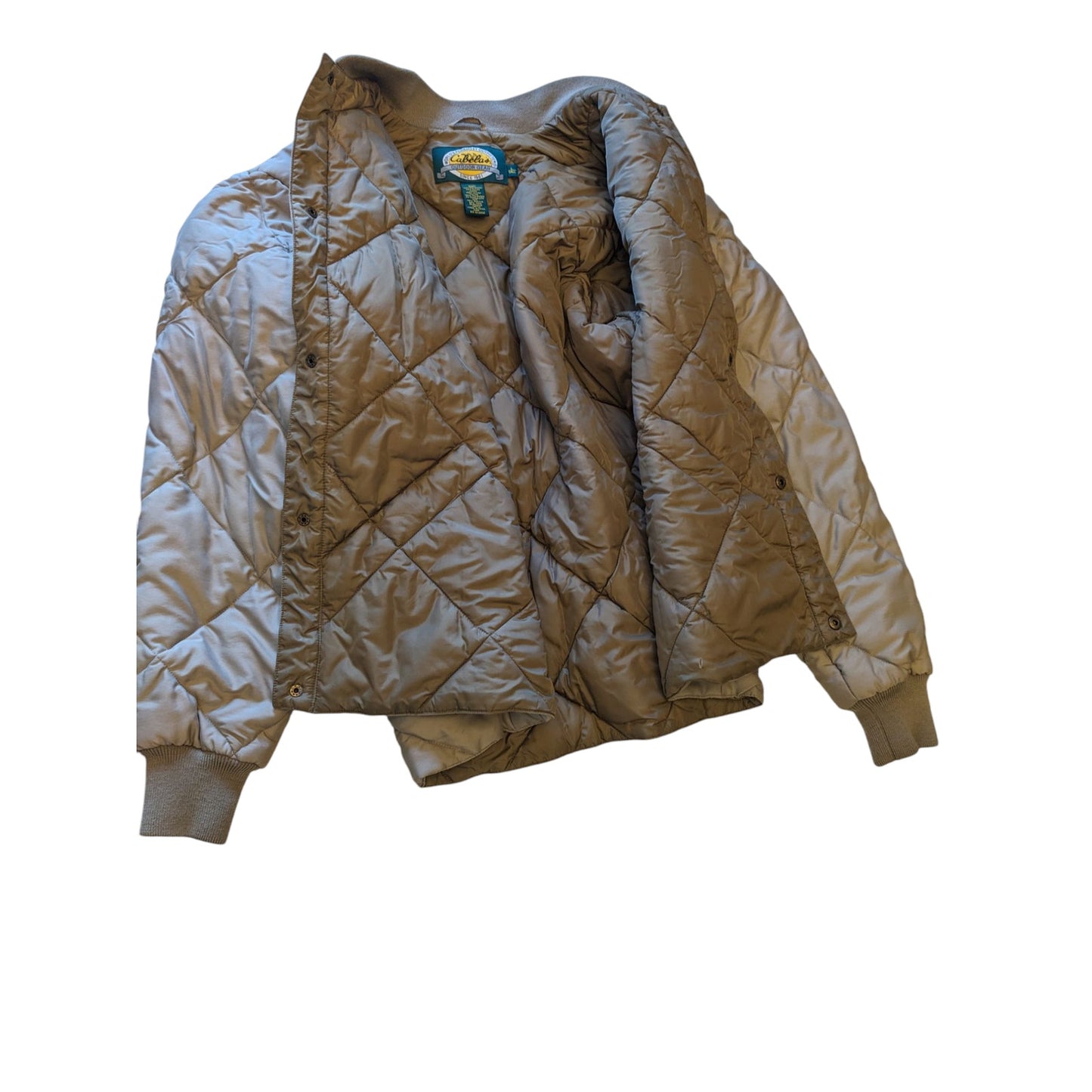 Cabelas Quilted Thinsulate Bomber Jacket Men Large Tall Goose Down Puffer Hiking