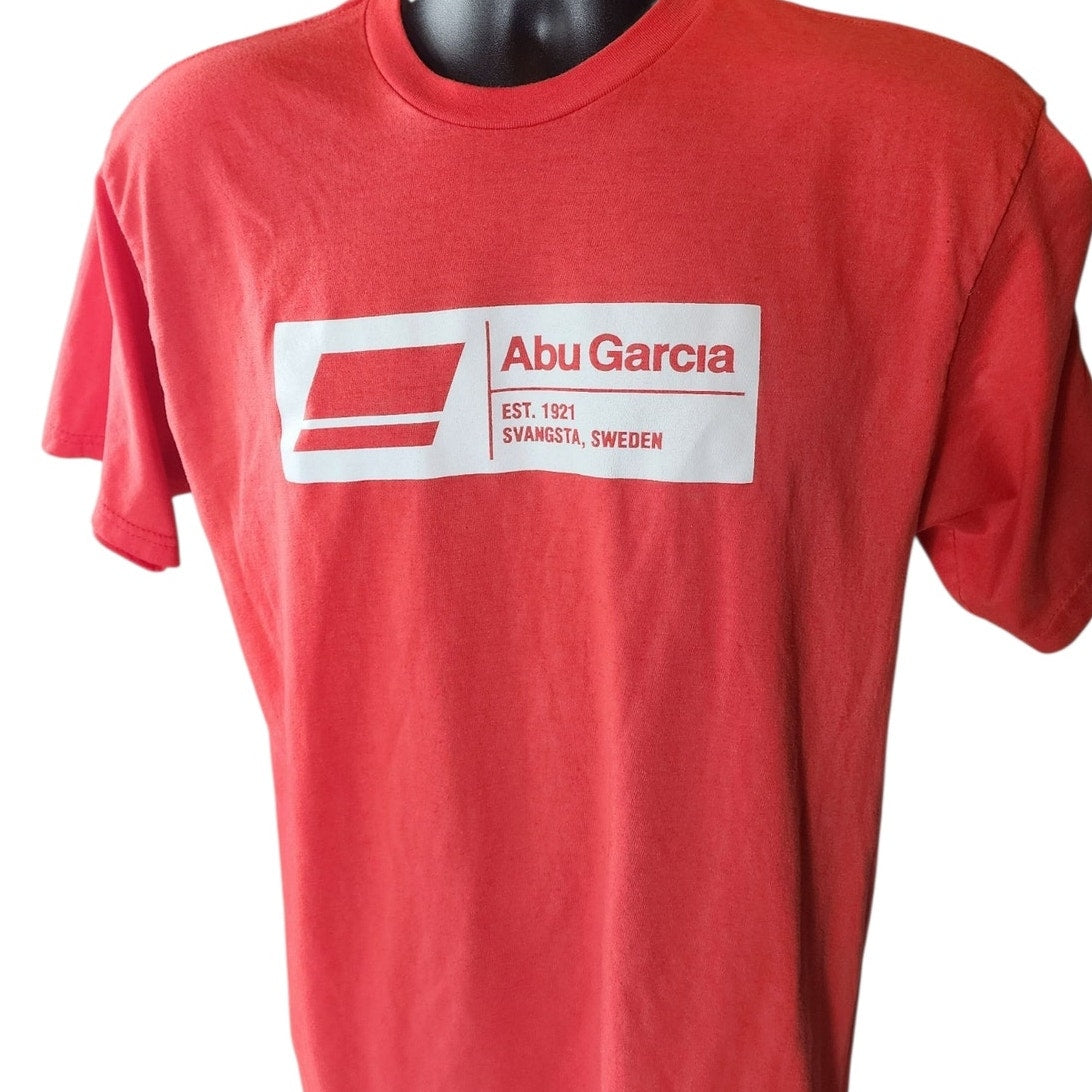 Abu Garcia Logo T Shirt Mens Large Fishing Sportswear Graphic Tee Short Sleeve