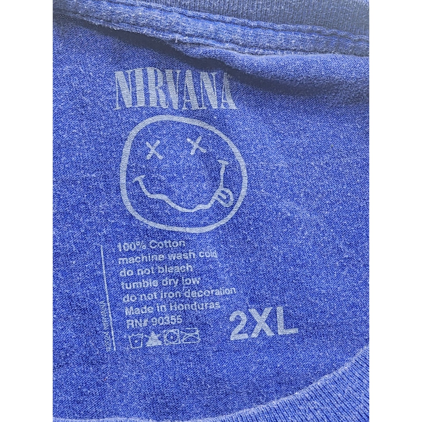 Nirvana Band T Shirt Mens 2XL Sliver Graphic Tee Grunge Distressed Vintage Style
