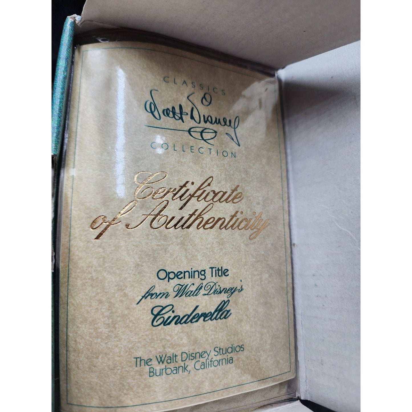 WDCC Cinderella Opening Title Film Reel Figurine Disney Vintage Retired COA Box