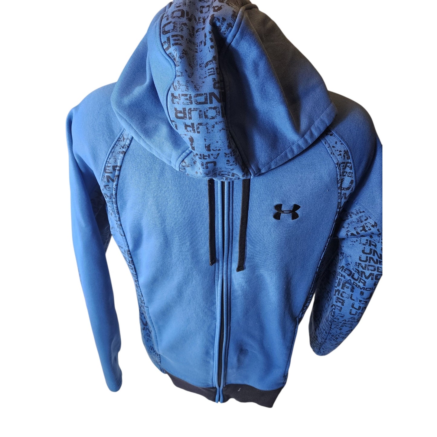 Under Armour Hoodie Men Small Women Medium Zip Sweatshirt Jacket Gym Drawstring